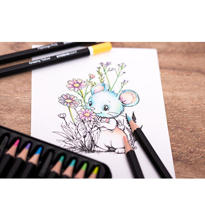 Crayons 12 couleurs dans des tons pastel Essentials nr.01