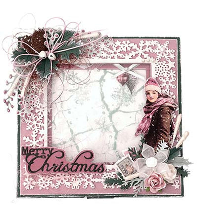 Éléments en papier JMA 35 éléments de collage Christmas Blush n° 45