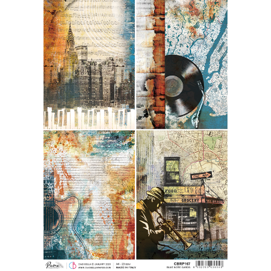 Cartes en papier de riz A4 Blue Note