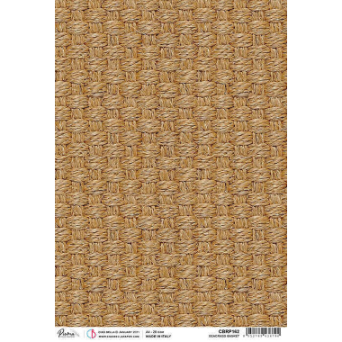 Papier de riz A4 Panier en herbe marine