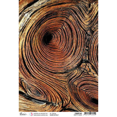 Papier de riz A4 Bois noueux