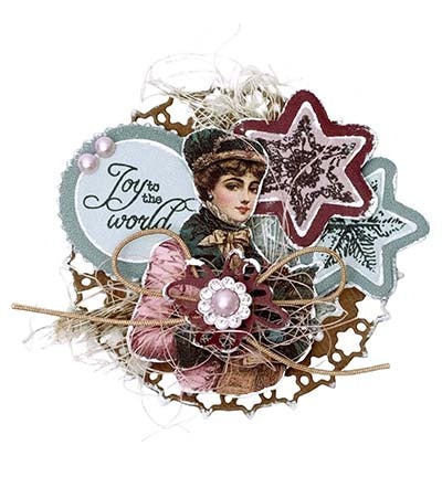 Éléments en papier JMA 35 éléments de collage Christmas Blush n° 45
