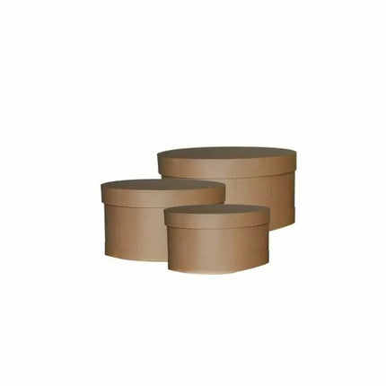 Vaessen Creative • Boîte ovale en papier mâché lot de 3pcs