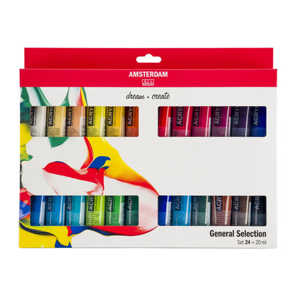 Amsterdam • Acryliques de la gamme Standard, assortiment général, set 24x20ml