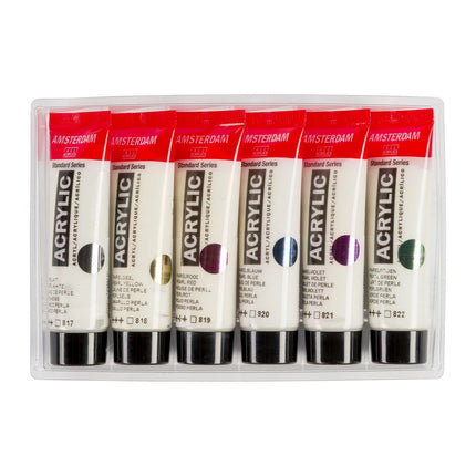 Amsterdam • Peinture acrylique de la gamme Standard, set nacré 6x20ml