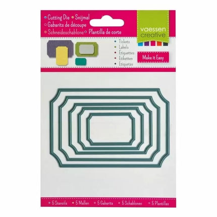 Vaessen Creative • Matrice de découpe étiquettes rectangulaires