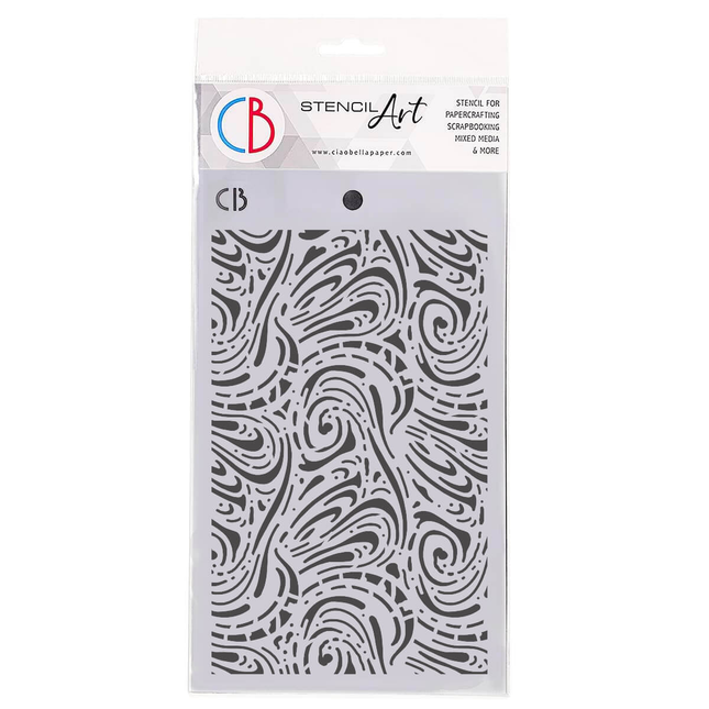 Pochoir de texture 5"x8" Art fluide