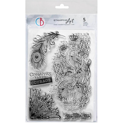 Set de tampons transparents 6"x8" Croire en la beauté