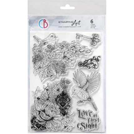 Set de tampons transparents 6"x8" Coup de foudre