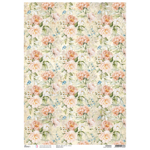 Papier de riz A3 Douceur florale