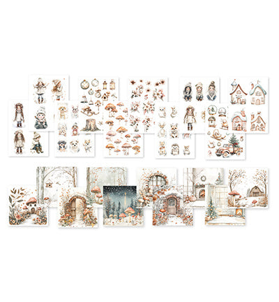 DDBD Set de papiers de collage Winter Wonderland