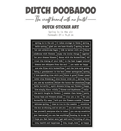 DDBD autocollant néerlandais Joyeux printemps 2