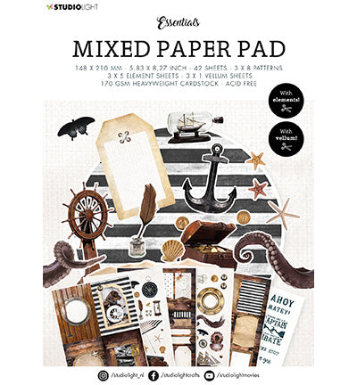 Bloc de papier mixte SL Vintage Treasures Sea Essentials n° 19
