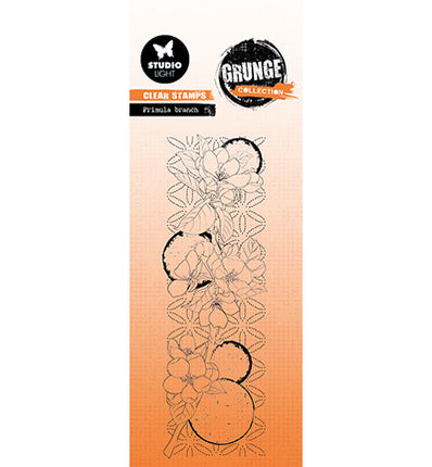 Tampon transparent SL Branche de primevère, collection Grunge n° 393