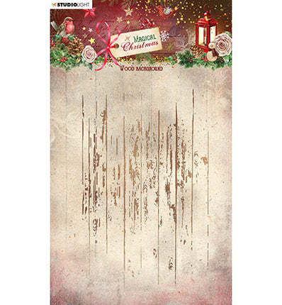 SL Tampon transparent Fond en bois Magical Christmas n° 502