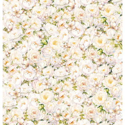 PAPIER DE RIZ A3 MARIAGES AUX PIVOINES