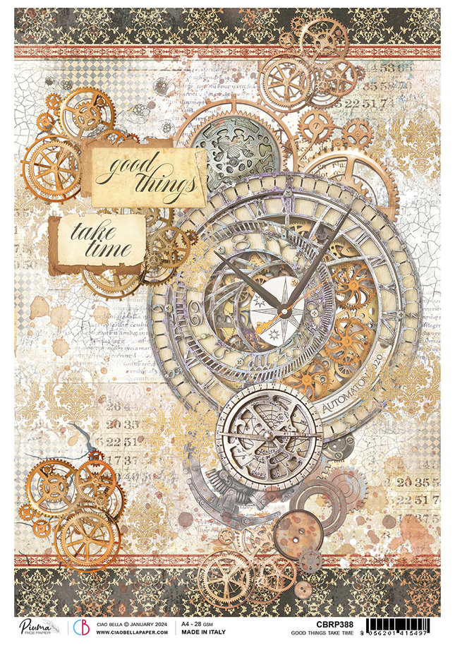 PAPIER DE RIZ A4 LES BONNES CHOSES PRENNENT DU TEMPS
