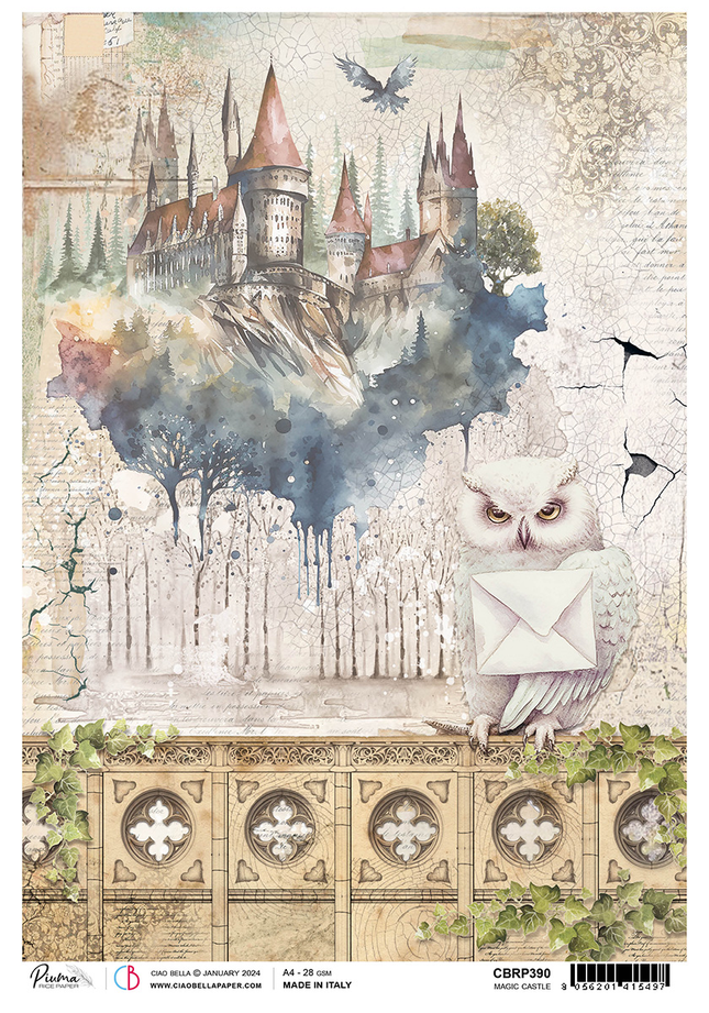 PAPIER DE RIZ A4 CHÂTEAU MAGIQUE