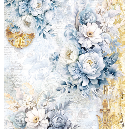 PAPIER DE RIZ A4 ÉLÉGANCE FLORALE