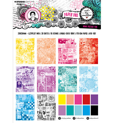 Bloc de papiers de création ABM Mono postage fun Signature Collection n°131