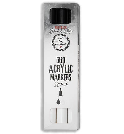Marqueurs acryliques duo noirs et blancs ABM Essentials n°25