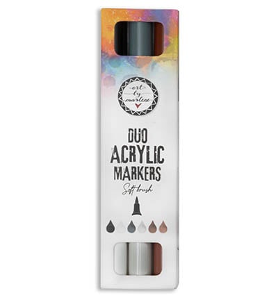 ABM Marqueurs acryliques Duo Tons bruns essentiels n°26