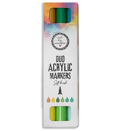 Marqueurs acryliques duo verts ABM Essentials n°28