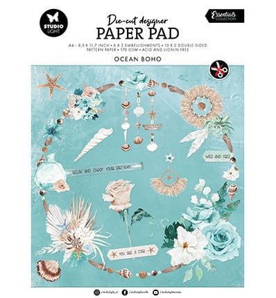 SL Bloc de papier à découper Ocean boho Essentials nr.168