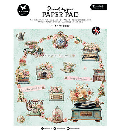 SL Bloc de papier à découper Shabby chic Essentials nr.169