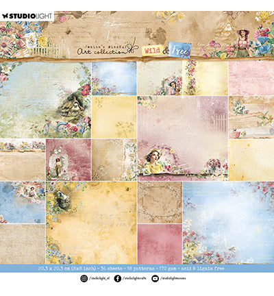 Bloc de papier design JMA Motifs d’arrière-plan Wild & Free n°183