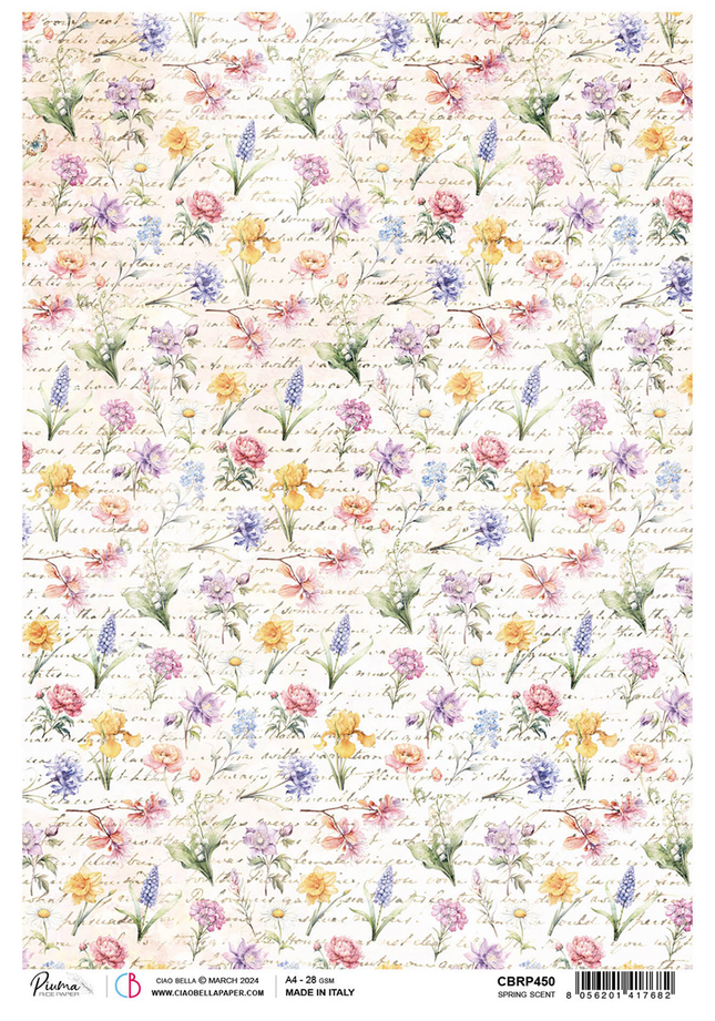 PAPIER DE RIZ A4 PARFUM DE PRINTEMPS