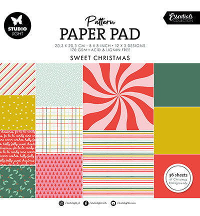 SL Bloc de papier à motifs Sweet Christmas Essentials n° 199