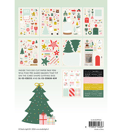 Bloc de papier prédécoupé Sweet Christmas Essentials n° 203