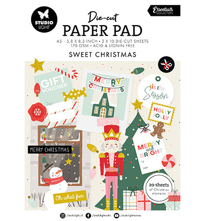 Bloc de papier prédécoupé Sweet Christmas Essentials n° 203