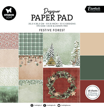 SL bloc de papier design Festive Forest Essentials nr.200