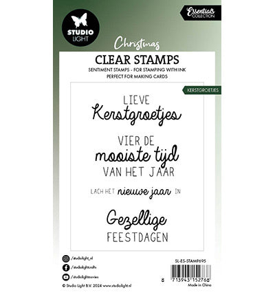 SL Clear Stamp Kerstgroetjes Essentials nr.695