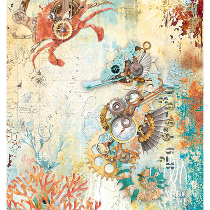 Papier de riz A4 Hippocampe mécanique