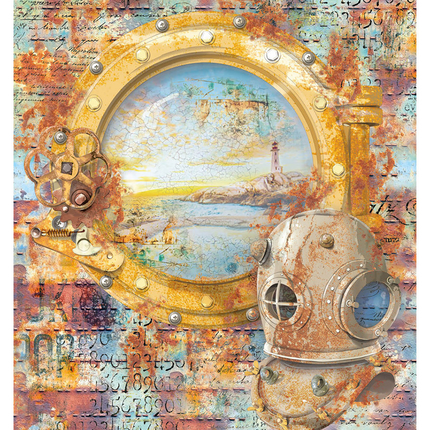 Papier de riz A4 CORRODED HORIZON