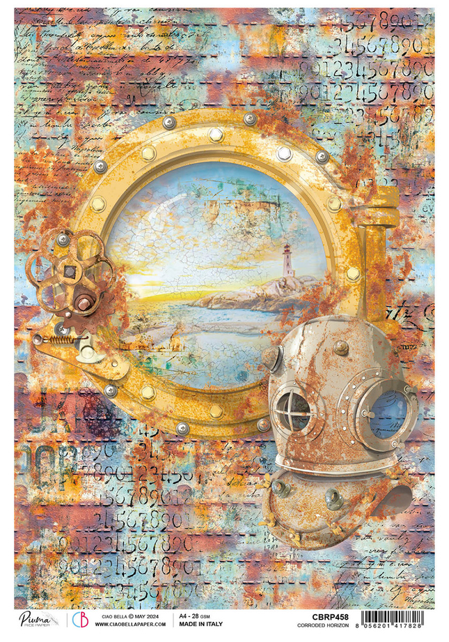 Papier de riz A4 CORRODED HORIZON