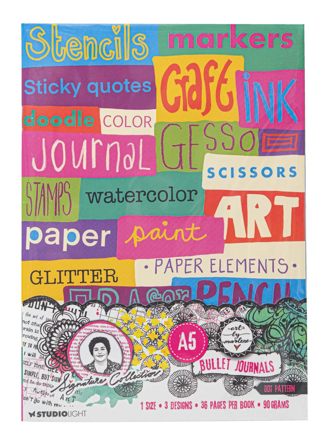 ABM Journaux de bullet journal, lot de 3, collection Signature n° 04