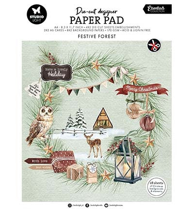 SL Papier design découpé Festive Forest Essentials n°219