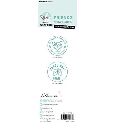 CCL Wax Stamp with handle Happy paw mail Friendz nr.26