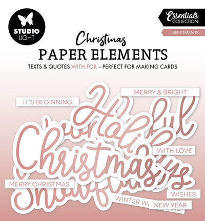 SL éléments en papier Sentiments or rose Essentials n°14