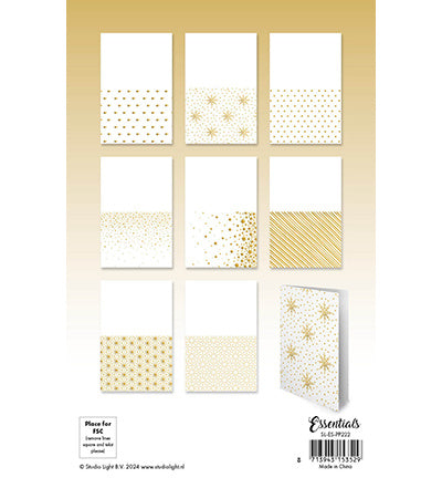 SL cartes avec dorure Motifs dorés Essentials n°222