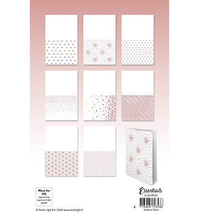 SL cartes avec dorure Motifs or rose Essentials n°223