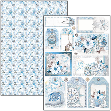 BLOC CRÉATIF ÉLÉGANCE DU BLEU A4 9/PKG