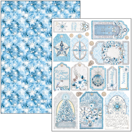 BLOC CRÉATIF ÉLÉGANCE DU BLEU A4 9/PKG