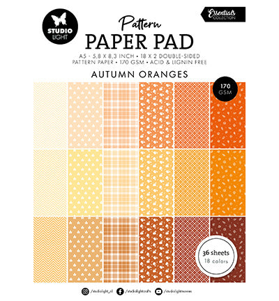 Bloc de papier à motifs SL Nuances d’orange Essentials n°234