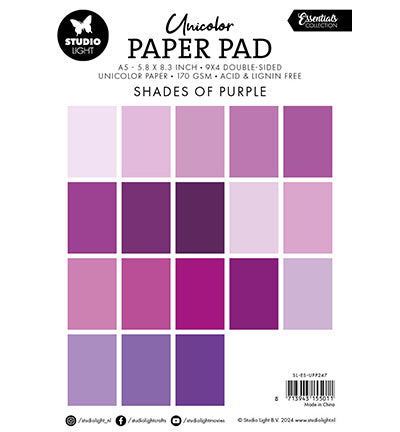 Bloc de papier uni SL Nuances de violet Essentials n°247