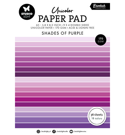 Bloc de papier uni SL Nuances de violet Essentials n°247